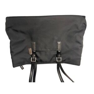 Coach Blk Nylon Leather Trim Tote Bag Shoulder Purse Diaper Bag Handbag F2J 5419